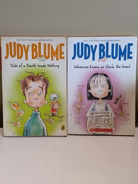 Judy Blume | Accents | Judy Blume Tales Of A Fourth Grade Nothing Childrens Scholastic 5 Book ...